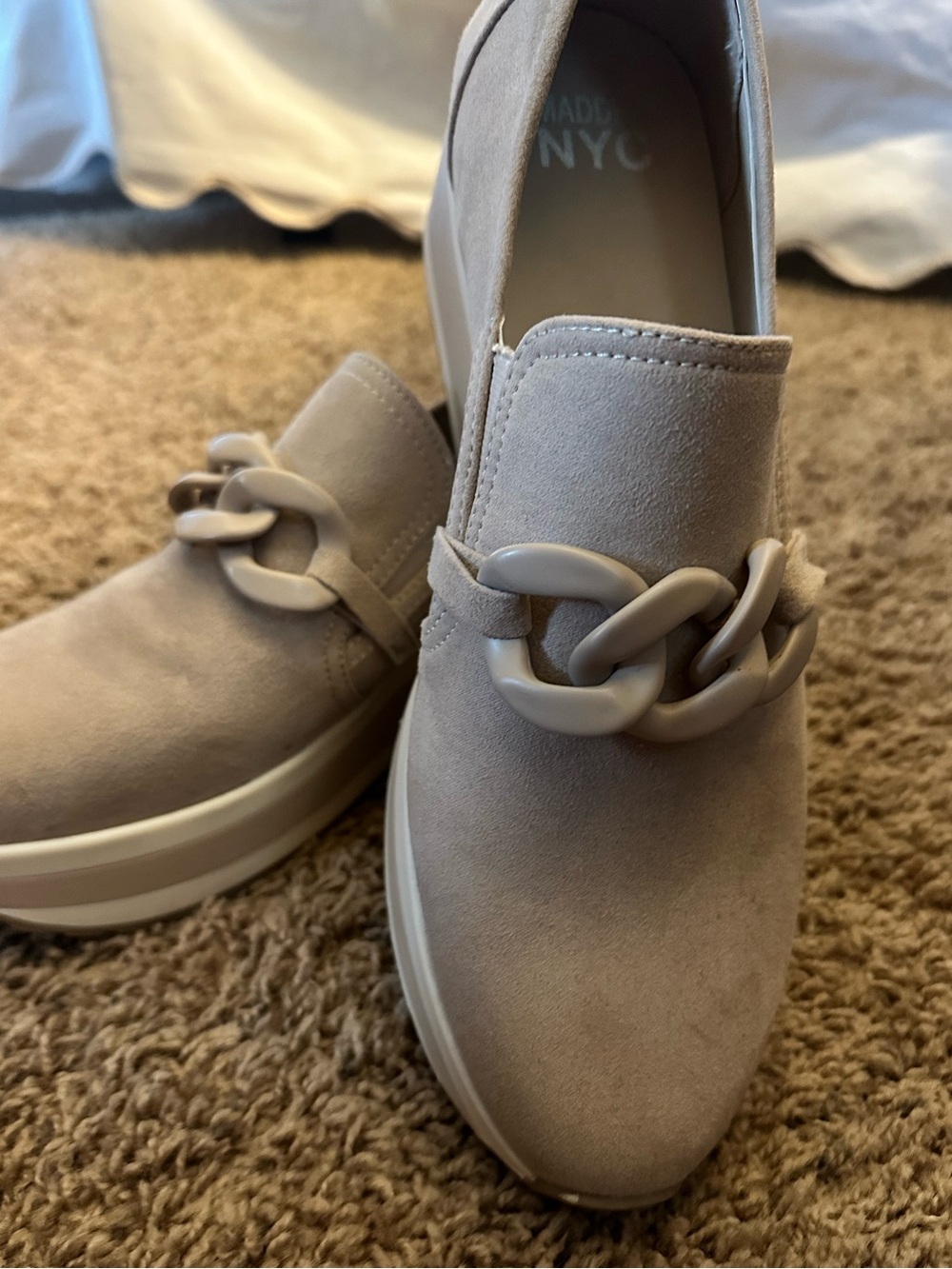 NEW Sz. 11 Steve Madden platform shoes Suede Wedge Buckle Round Toe Non-Slip
